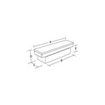 Aluminium Single Lid Cross Tool Box 23 H x 71 W -2