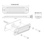 8891910 Vertical Low Pro Amber LED Strobe Drawing