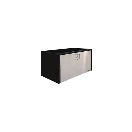Black Steel Underbody Tool Box with Stainless Door